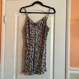 CAbi lavender animal print silky tank